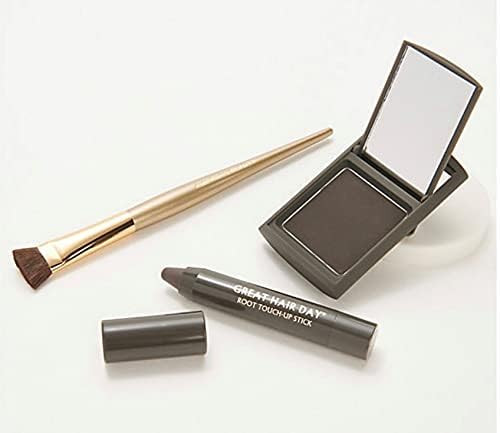 Joan Rivers Great Hair Day Root Touch Up Powder and Hair Color Stick - Root Cover Up Hair Powder and Root Touch Up Stick for Thicker, Fuller Looking