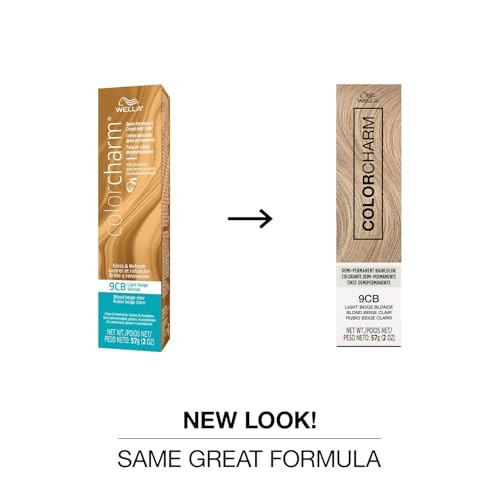 COLORCHARM Demi Permanent Hair Color| 9CB Light Beige Blonde | Gloss, Refresh and Tone | 2 Fl Oz