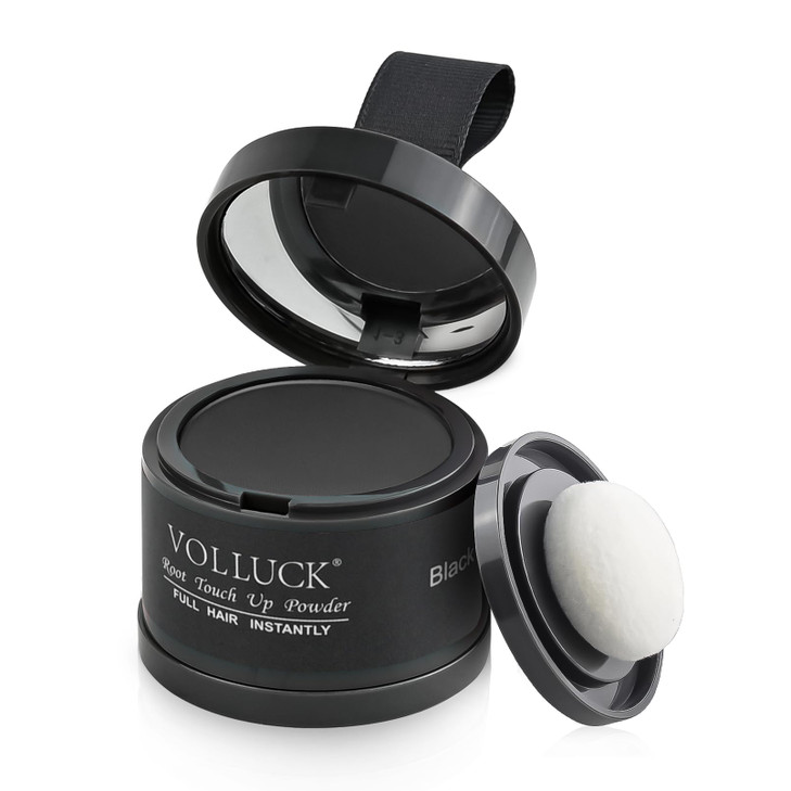 VOLLUCK Root Touch up Powder, Instant Hairline Powder for Thinning Areas and Gray Hair Coverage, Natural and Non-greasy Root Cover up for Women and M