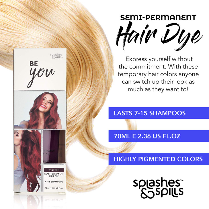 Semi-Permanent Red Hair Dye - Vibrant 2.36 Oz. Tubes Temporary Hair Color - Ammonia and Peroxide Free -Vegan and 100% Cruelty-Free Toner - Lasts for