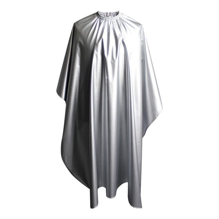 SMARTHAIR Professional Salon Cape Polyester Shampoo & Chemical Resistant Barber Haircut Cape,54x62,Silver,C012001B-S