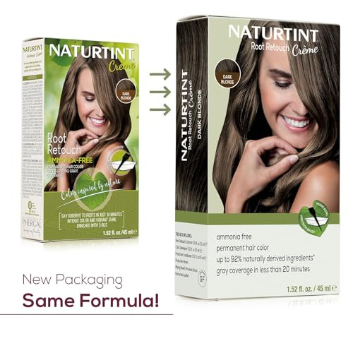 Naturtint Dark Blonde Root Retouch Crème Permanent Hair Color - Ammonia Free, Conceal Grays, No Artificial Scent, 1.52 Fl Oz