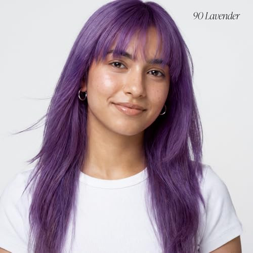Adore Semi Permanent Hair Color (090 Lavender) (2 Pack) | Vegan & Cruelty-Free Purple Hair Dye | No Ammonia, No Peroxide, No Alcohol | 4 Fl Oz