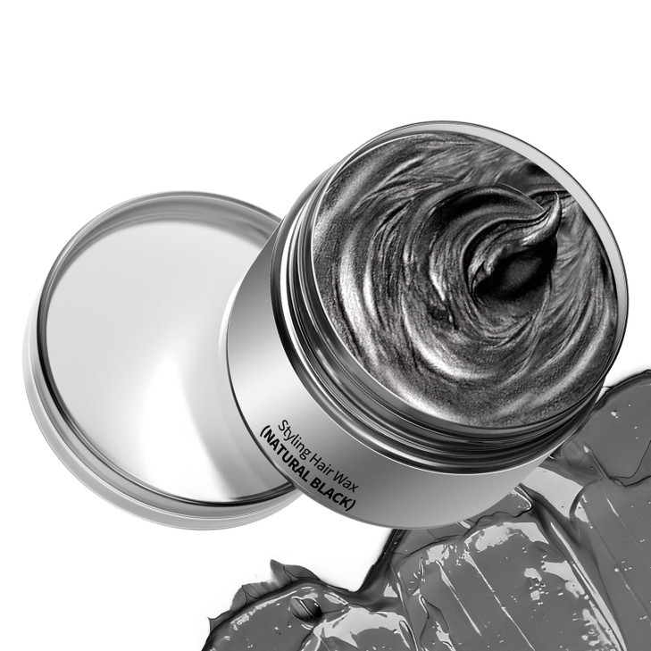 Black Temporary Hair Dye,Temporary Hair Color Wax,Natural Washable Hair Dye Temp Hair Color for Women Men Kids Party Cosplay Halloween