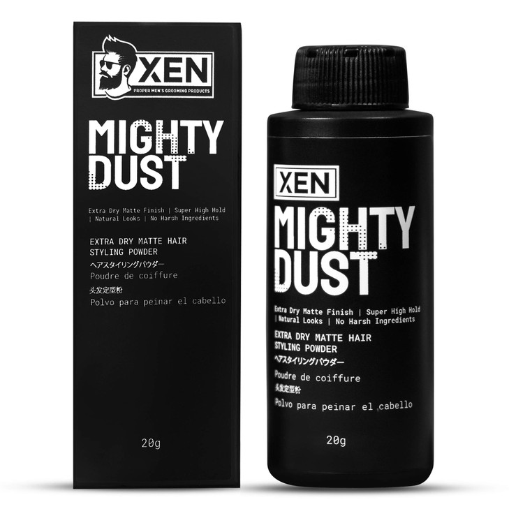 Xen Mighty Dust, Hair Styling Powder, Matte Finish, Strong Hold, All Natural, 20g
