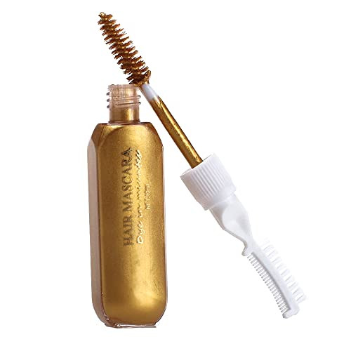 Temporary Hair Mascara Washable Temporary Hair Color Chalk Hair Dye Stick Non-toxic Instant Dye(Gold)