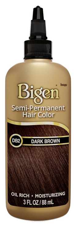 Bigen Semi-Permanent Haircolor #Db2 Dark Brown 3 Ounce (88ml) (2 Pack)