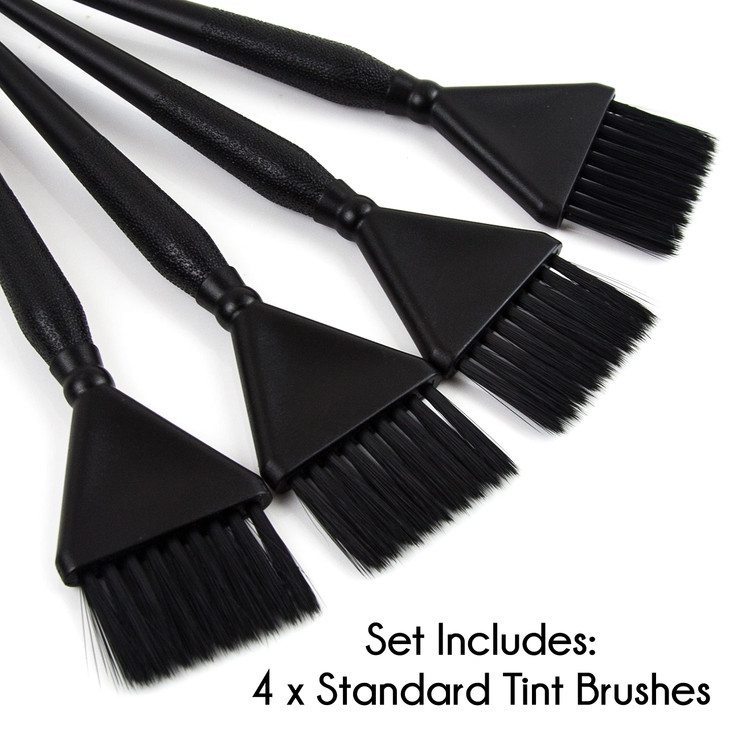 Classic Hair Dye Brushes - 4 Standard Size Tint Brushes for Hair Color - Hair Dye Brush Applicator - Hair Coloring Brush - Color Brushes for Hair Sal