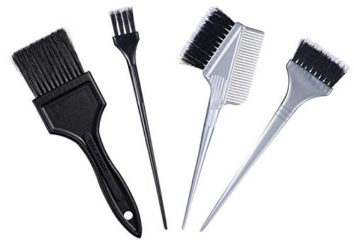 PERFEHAIR Hair Dye Brush Set -4 Pack, Hair Color Applicator Balayage Highlight Tint Brushes Comb Kit-Different Size