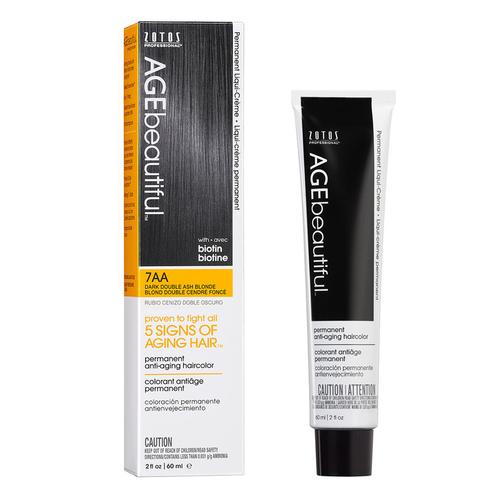AGE beautiful Permanent Hair Color Dye Liqui Creme | 100% Gray Coverage | Anti-Aging Haircolor | Biotin for Thicker, Fuller Hair | Professional Salon
