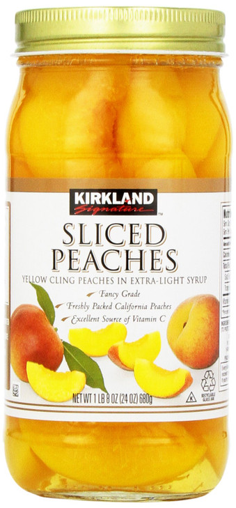 Kirkland Sliced Peaches, 24 Ounce (Pack of 4)