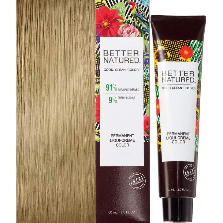 Better Natured Permanent 9N Light Natural Blonde Hair Color Dye - Naturally-derived, Vegan & 100% Gray Coverage that Lasts up to 8 Weeks