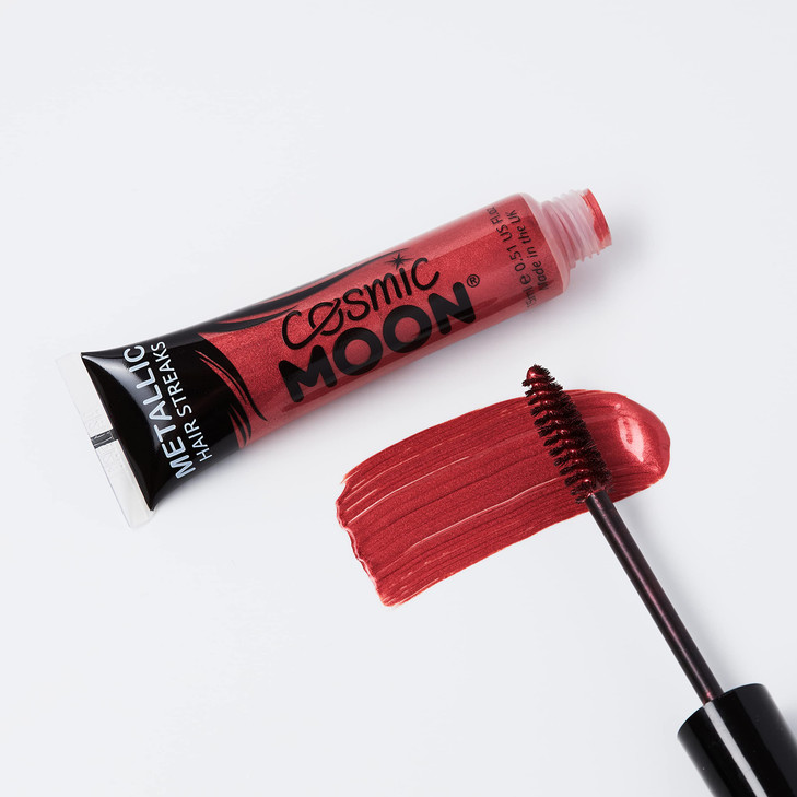 Metallic Hair Color Streaks | Cosmic Moon 0.50fl oz - Red | Temorary Wash Out Hair Dye