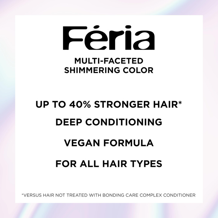 L'Oreal Paris Feria Multi-Faceted Shimmering Permanent Hair Color Hair Dye, V28 Midnight Violet (Deepest Violet)
