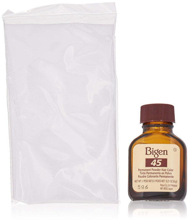 Bigen Permanent Powder Hair Color 45 Chocolate 1 ea (Pack of 4)