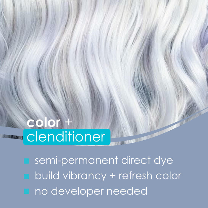 Keracolor Clenditioner SILVER BLUE Hair Dye - Semi Permanent Hair Color Depositing Conditioner, Cruelty-free, 12 Fl. Oz.