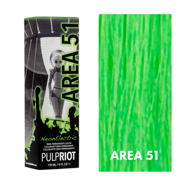 Pulp Riot Semi-Permanent Neon Hair Color 4oz- Area 51