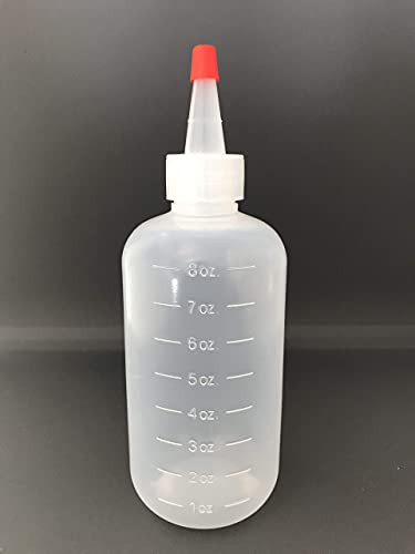 JADEWELL 4 Pack Applicator Bottles with Cap 8oz Oil Bottles for Hair Coloring Dyeing BPA Free