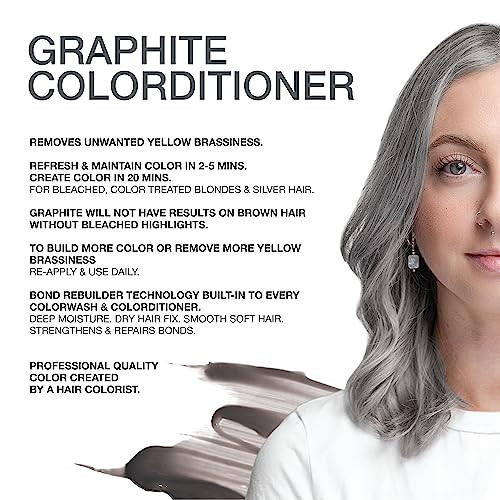 Celeb Luxury Viral Graphite Colorditioner, Color Depositing Conditioner with Bondfix Bond Rebuilder, Semi Permanent Hair Colour Glaze, Vegan Hair Dye