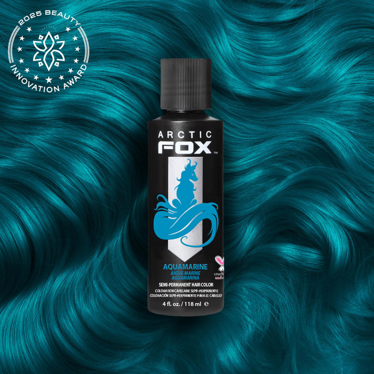 ARCTIC FOX Vegan and Cruelty-Free Semi-Permanent Hair Color Dye (4 Fl Oz, AQUAMARINE)
