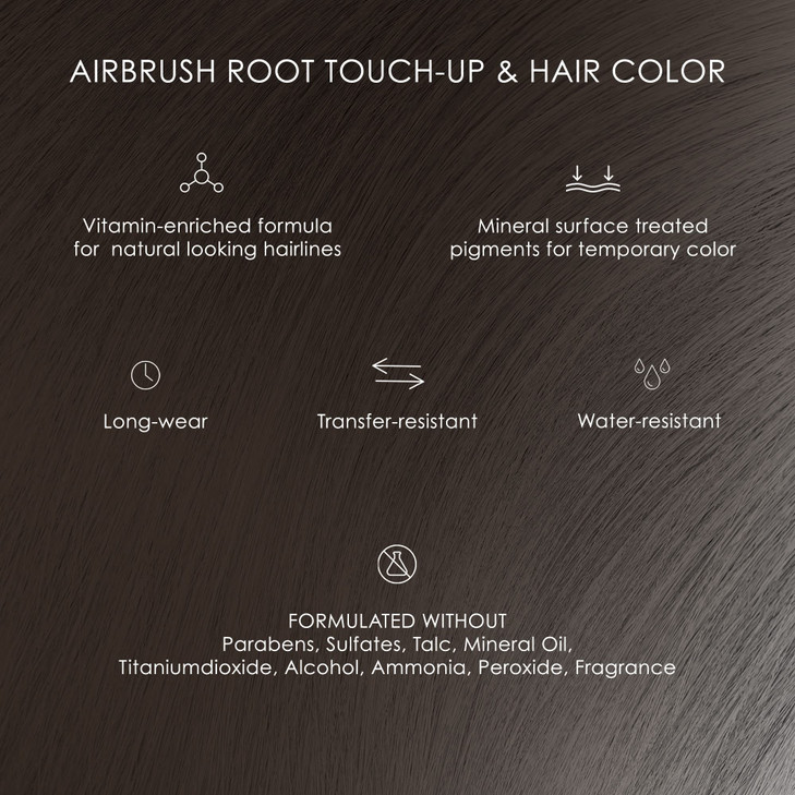 Temptu Airbrush Root-touch Up & Hair Color Brown/Black, 0.5 Fl Oz
