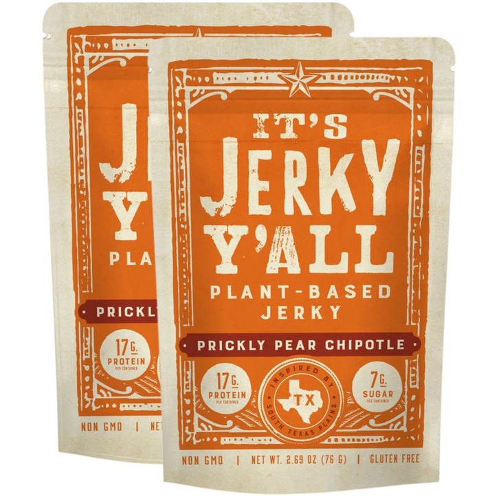 It's Jerky Y'all Plant Based Jerky CHIPOTLE | Beyond Tender and Tasty Vegan Snacks | Non-GMO, Gluten Free & Vegetarian (2 Pack)