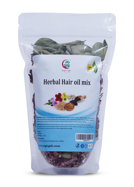 HERBAL HAIR OIL MIX | Ayurvedic 18 Essential Raw Herbs for Oil Infusion | 100% Natural Indian Herbs for Hair Growth | Yogis Gift For Women