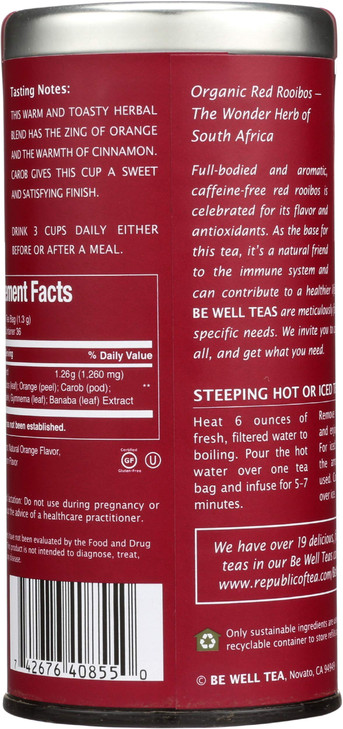 Republic Of Tea, Tea Be Well Rooibos Get Lost, 36 Count