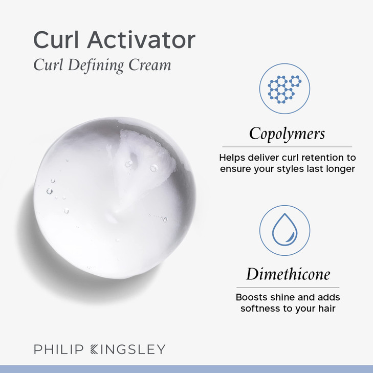 PHILIP KINGSLEY | Curl Activator | Curl Defining and Enhancing Gel | For Curly and Wavy Hair types | Natural Curl Enhancer Styling Product with Mediu