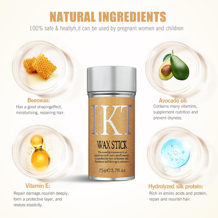 Shiyalan Hair Wax Stick, Wax Stick for Hair, Slick Stick for Hair Non-greasy Styling Hair Pomade Stick, Strong Hold Makes Hair Look Neat and Tidy?2.7