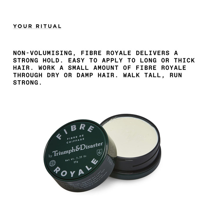 TRIUMPH & DISASTER Fibre Royale Hair Wax  Strong Hold Pomade for Thick Hair, Natural Finish Styling for Men & Women, 95g