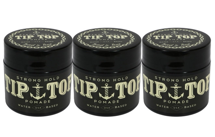 TipTop Strong Hold Water Based Pomade 4.25oz Pack of 3