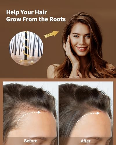 Hair Care Essential Set - Scalp Massager Oil Applicator, Natural Rosemary Oil Moroccan Argan Blend Serum for Hair Growth, Nourishing Scalp, Christmas