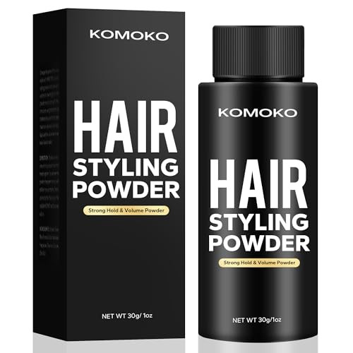 Komoko Hair Styling Powder for Men (0.7 oz) - Instantly Volumizing , Matte Finish Texture, for Strong Hold Natural Look