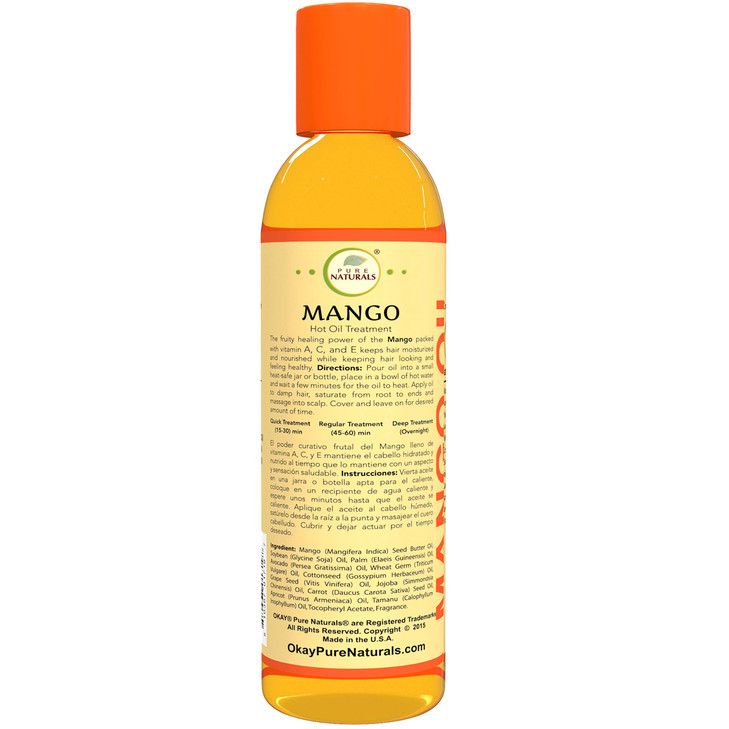 Mango Hot Oil Treatment for Revitalizing Keeps Hair Moisturized&Healthy Prevents Breakage Restores Hair,Smoothes Cuticle Improves Hair Appearance Sil