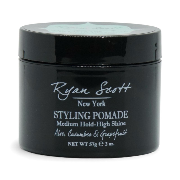 Ryan Scott Styling Pomade - Medium Hold - High Shine Finish. Aloe, Cucumber, & Grapefruit Fragrance 2.0oz.
