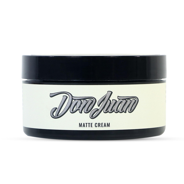 Don Juan Handcrafted Matte Cream Pomade | Medium Hold | Matte Finish | Water Based | Barbershop Scent, 4oz