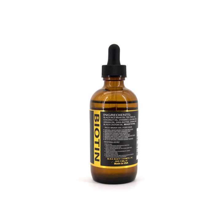Jamaican Wild Black Rice Oil - BIOTIN | Super Power Hair Growth Oil for Face, Body & Hair (4 OZ)