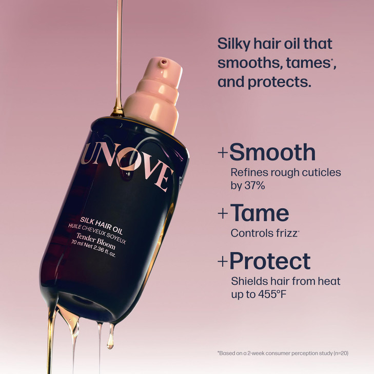 UNOVE Silk Oil Essence Hair Serum 70ml/2.4fl.oz | Nourishing Hair Oil for Dry, Frizzy, and Damaged Hair | Lightweight Smoothing Serum | Frizz Control