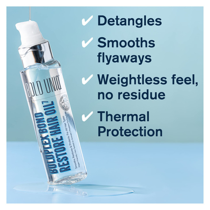 Boldplex 7 Hair Oil for Dry & Damaged Hair - Adds Shine, Strengthens, Smooths Split Ends & Frizz, Moisturizes & Nourishes. Weightless Hair Treatment