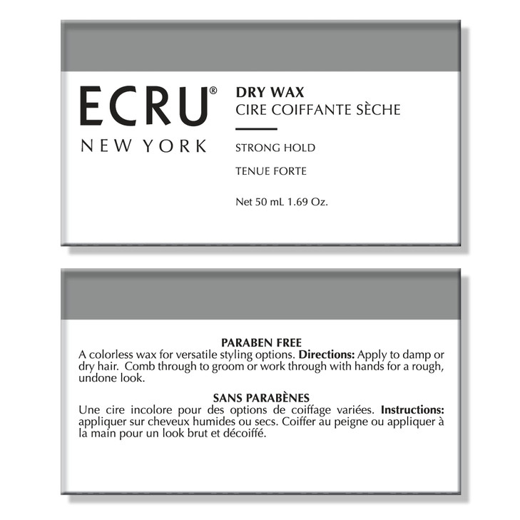ECRU New York Dry Wax, Strong Hold Hair Wax, Styling Cream, Texturizing Hair Products, Travel Size Pomade, 1.69oz