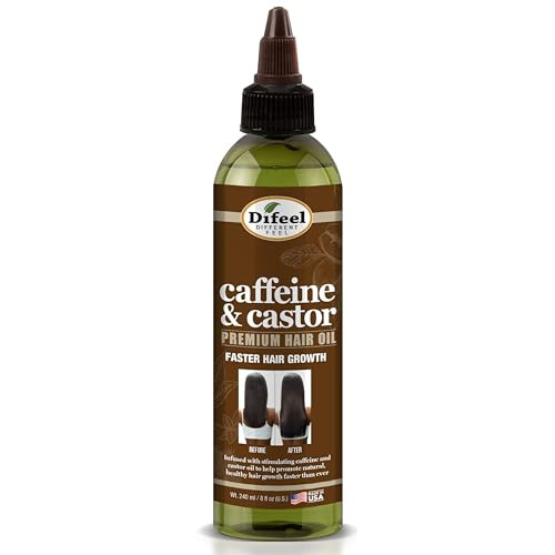 Difeel Caffeine & Castor Premium Hair Oil 8 ounce
