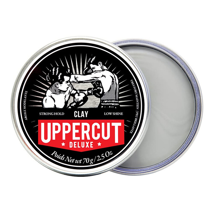 UPPERCUT DELUXE Clay, Strong Hold, Low Shine, Water-Based, 2.5 oz / 70g