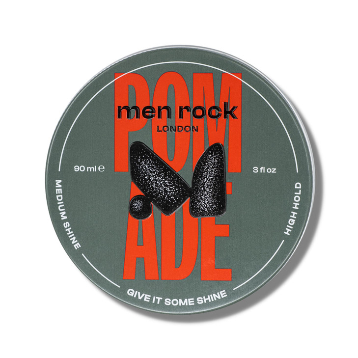 Men Rock Pomade - High Hold - Medium Shine - Hair Pomade for Men - Hair Clay for Men - Styling Clay - Styling Cream - Strong Hold Paste - 3 oz