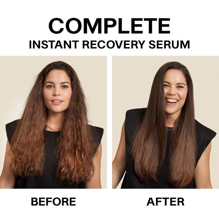 JVN Complete Instant Recovery Hair Serum, 3.4 Fl Oz, Frizz Fighting, Heat Protectant, Hair Smoothing Cream Strengthens & Repairs Damage, Silicone Fre