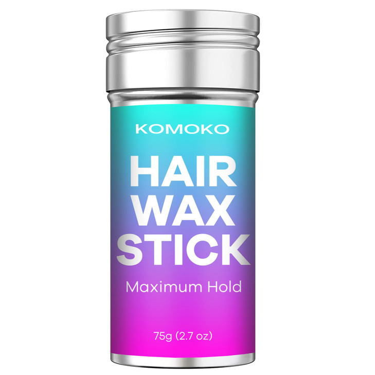 Komoko Hair Wax Stick (2.7 oz), Wax Stick for Hair, Slick Stick for Hair Edge Control, Hair Stick Wax for Flyaways, Frizz Hair, Wigs, Non-Greasy Hair