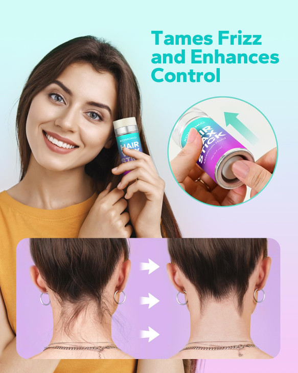 Komoko Hair Wax Stick (2.7 oz), Wax Stick for Hair, Slick Stick for Hair Edge Control, Hair Stick Wax for Flyaways, Frizz Hair, Wigs, Non-Greasy Hair