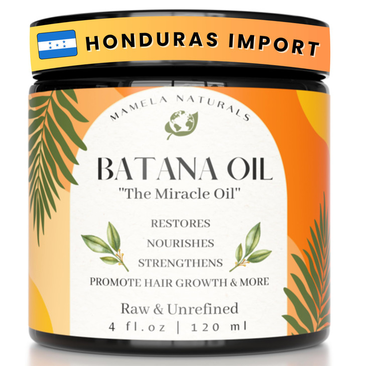 Raw Batana Oil for Hair Growth - Pure & Unrefined Dr Sebi Batana Hair Mask from Honduras for Thicker & Stronger Hair - 4oz - Natural Hair Growth Oil