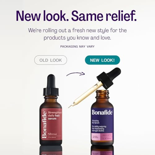 Bonafide Silvessa Strengthening Daily Hair Serum  Hormone-Free, Drug-Free Support for Hair During Menopause  30 Day Supply (1 fl oz)