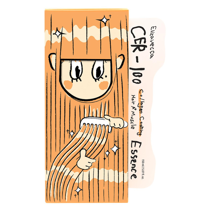 Elizavecca CER-100 Collagen Coating Hair Muscle Essence 150ml/5.07 fl.oz. - Leave-In Treatment Oil for Dry & Natural Hair | K-Beauty